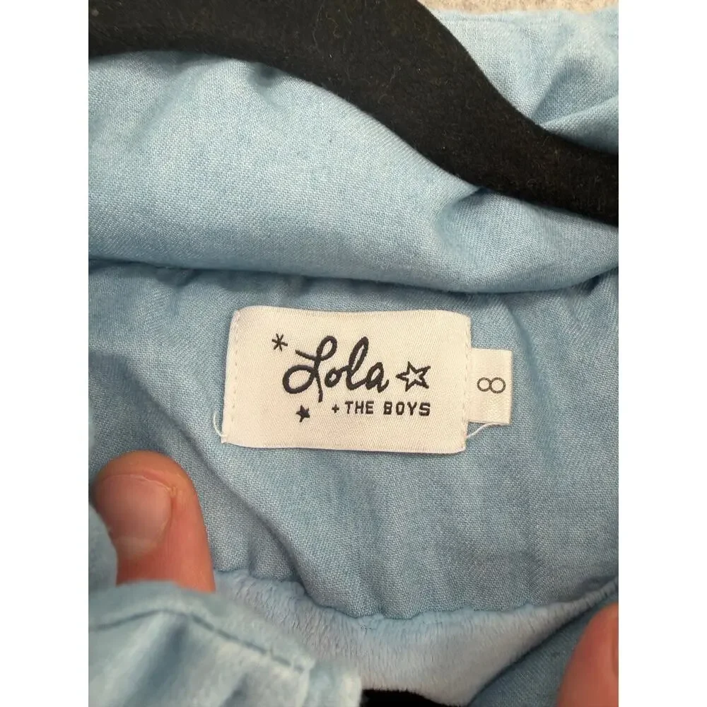 Lola + The Boys Cool Love Blue Puffer Jacket Kids Size 8